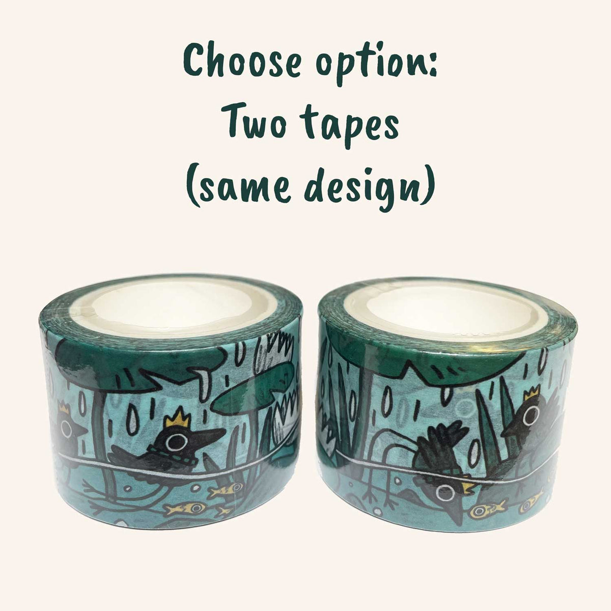 Rainy Day Birds Washi Tape Roll