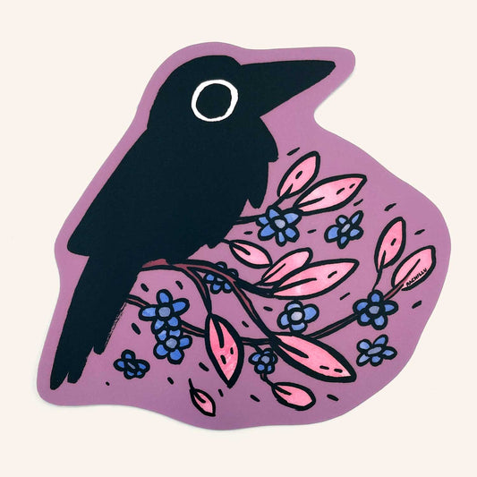 Blossom Crow Sticker