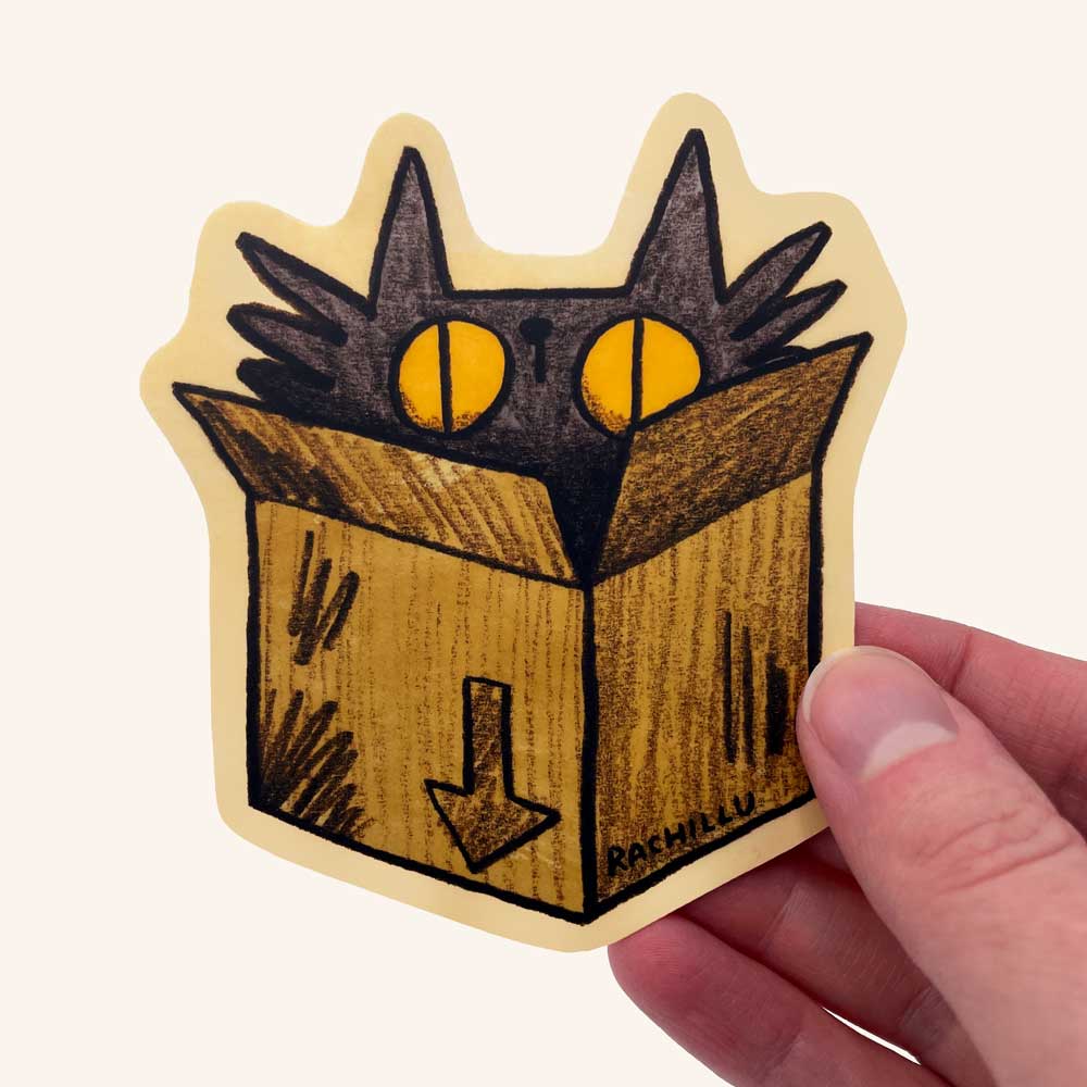 Box Cat Sticker