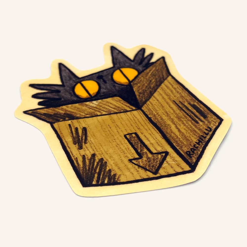 Box Cat Sticker