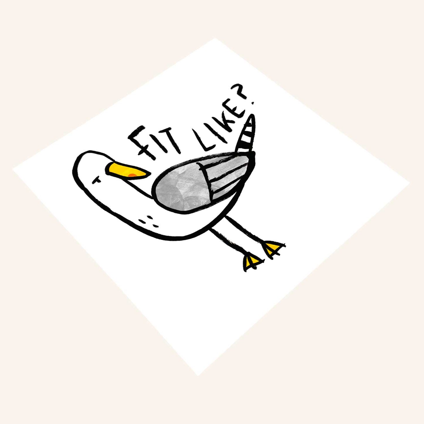 Fit Like Seagull art print