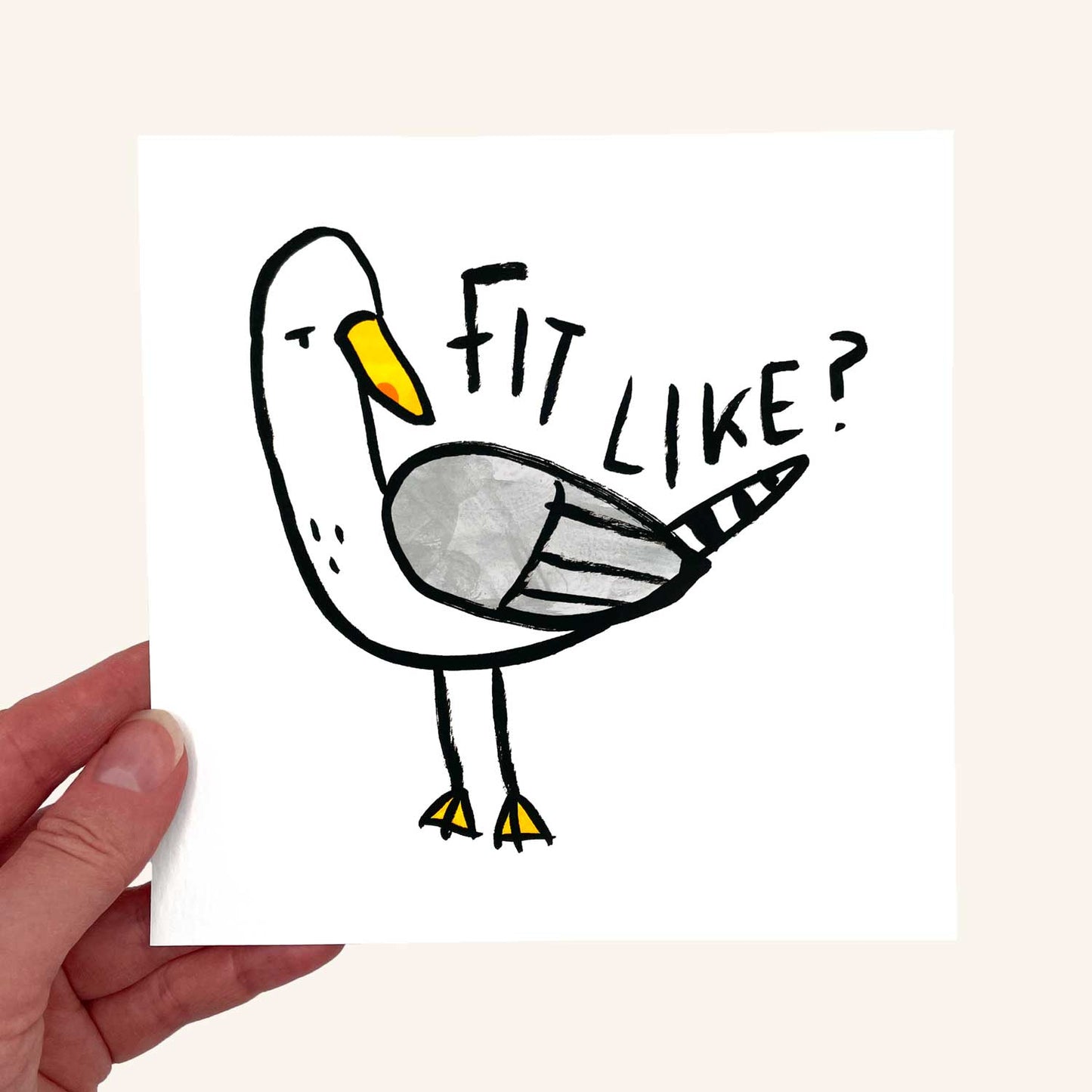Fit Like Seagull art print