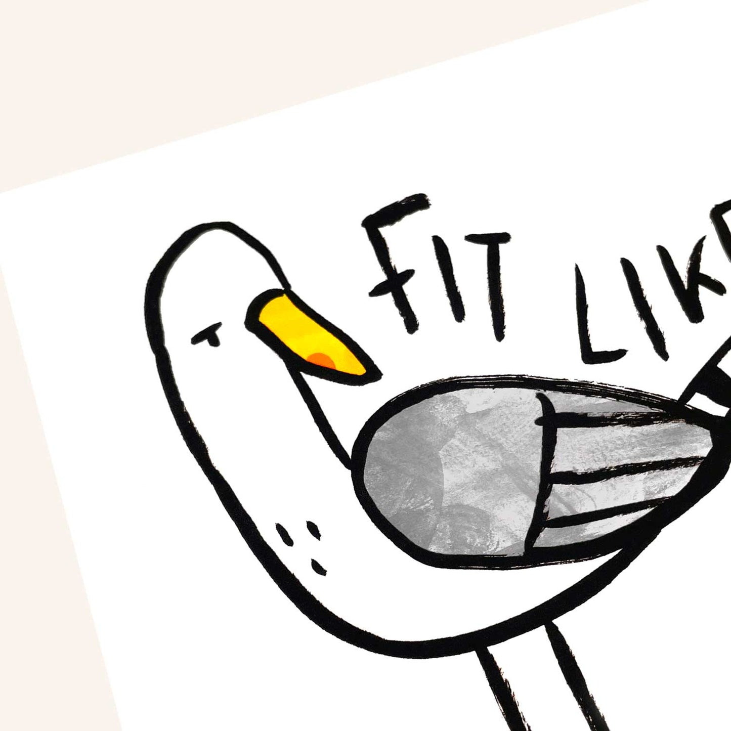 Fit Like Seagull art print