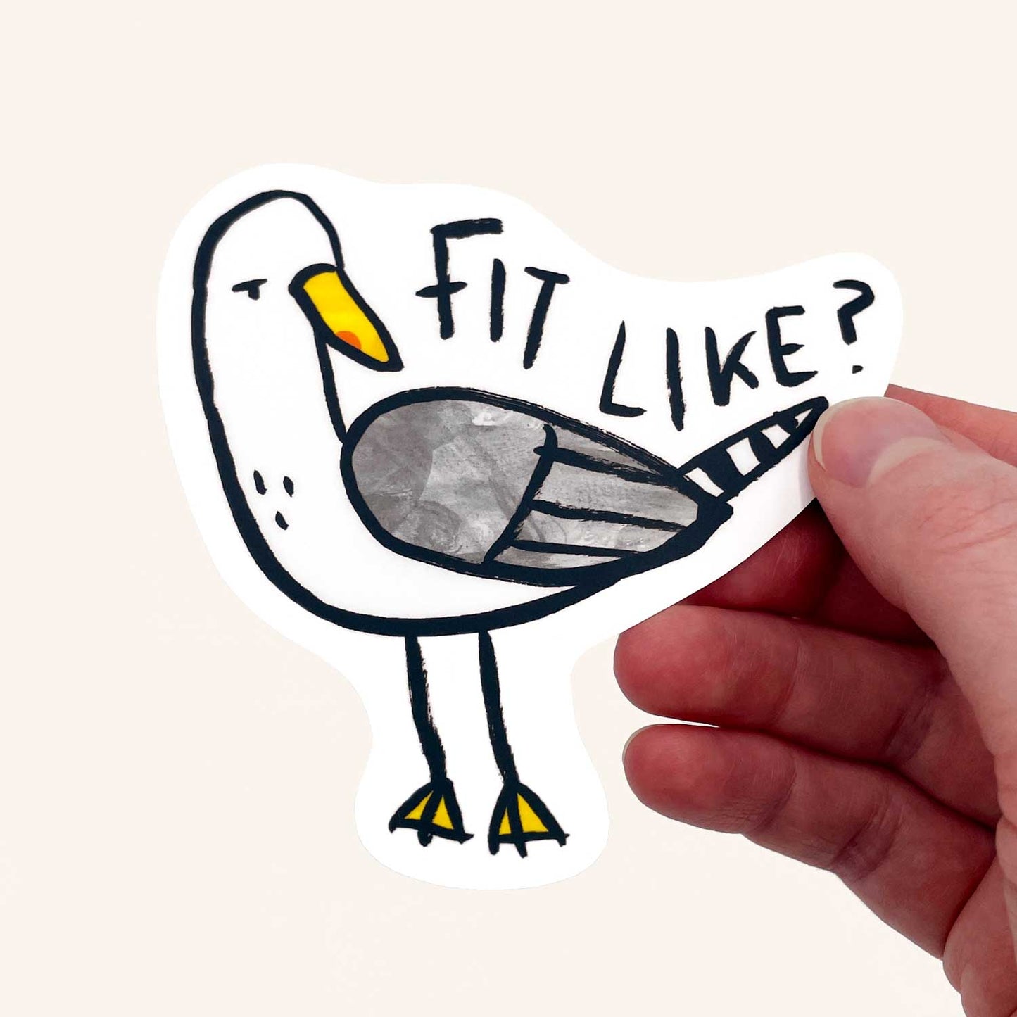 Fit Like Seagull Sticker