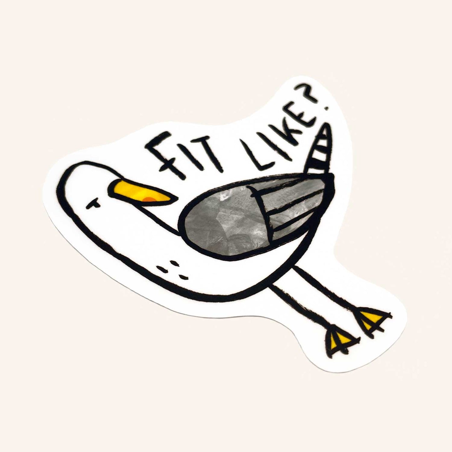 Fit Like Seagull Sticker