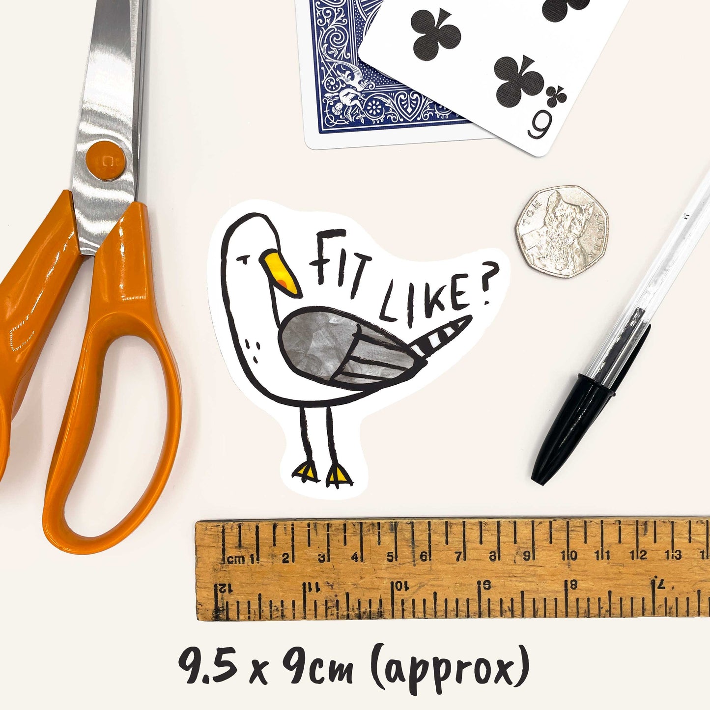 Fit Like Seagull Sticker