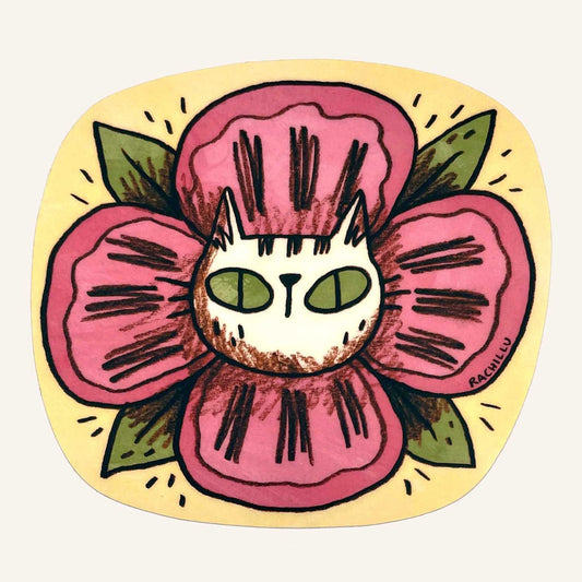 Flower Cat Sticker