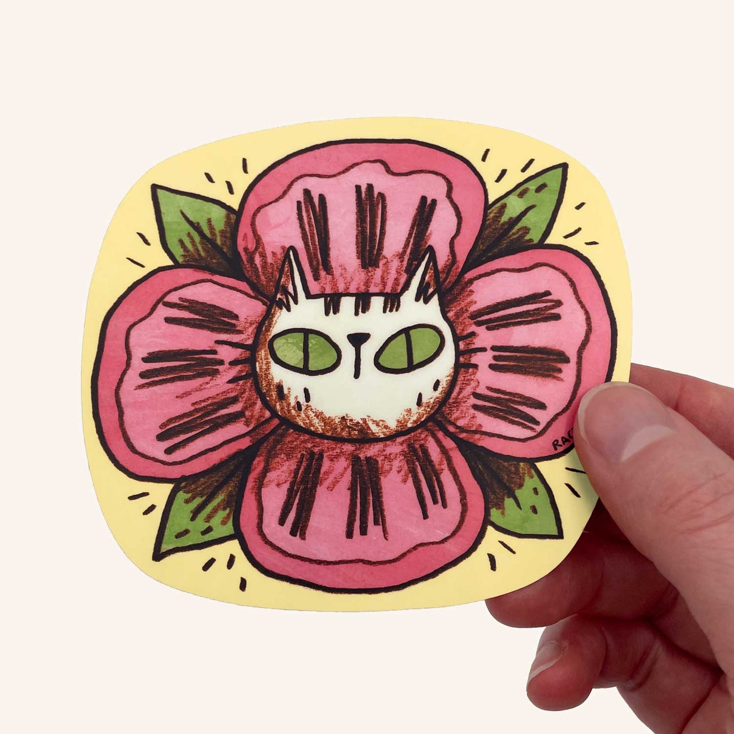 Flower Cat Sticker