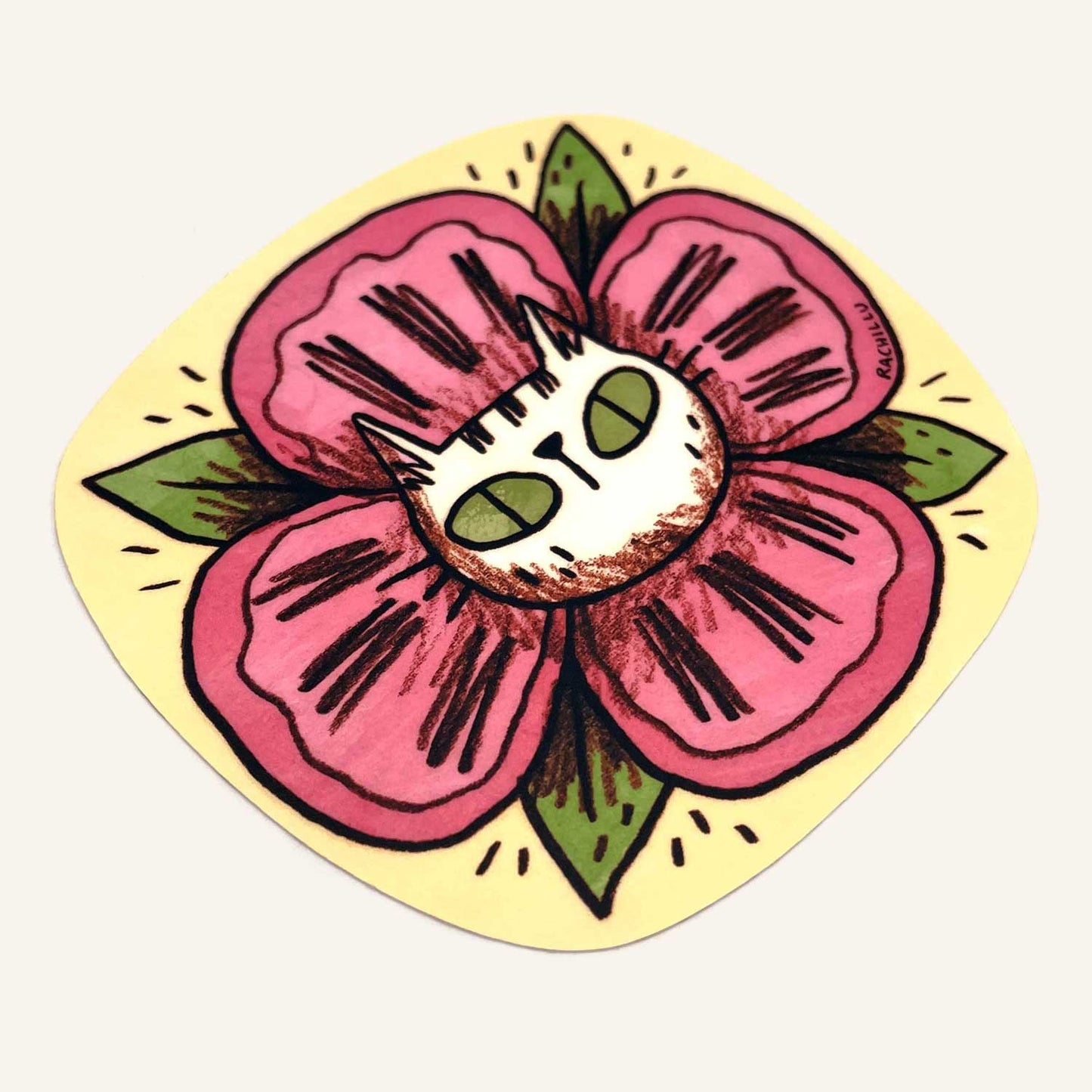 Flower Cat Sticker