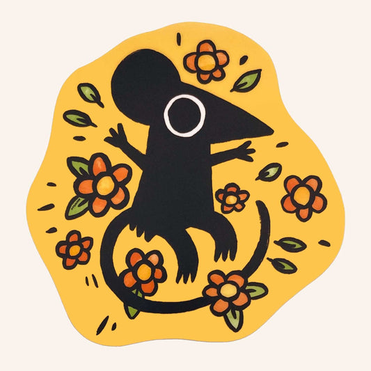 Flower Mouse Sticker