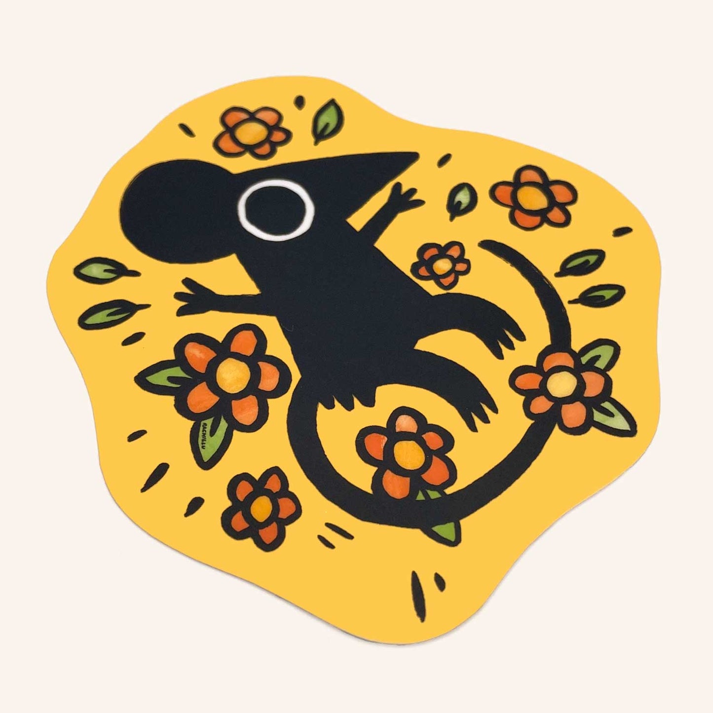 Flower Mouse Sticker