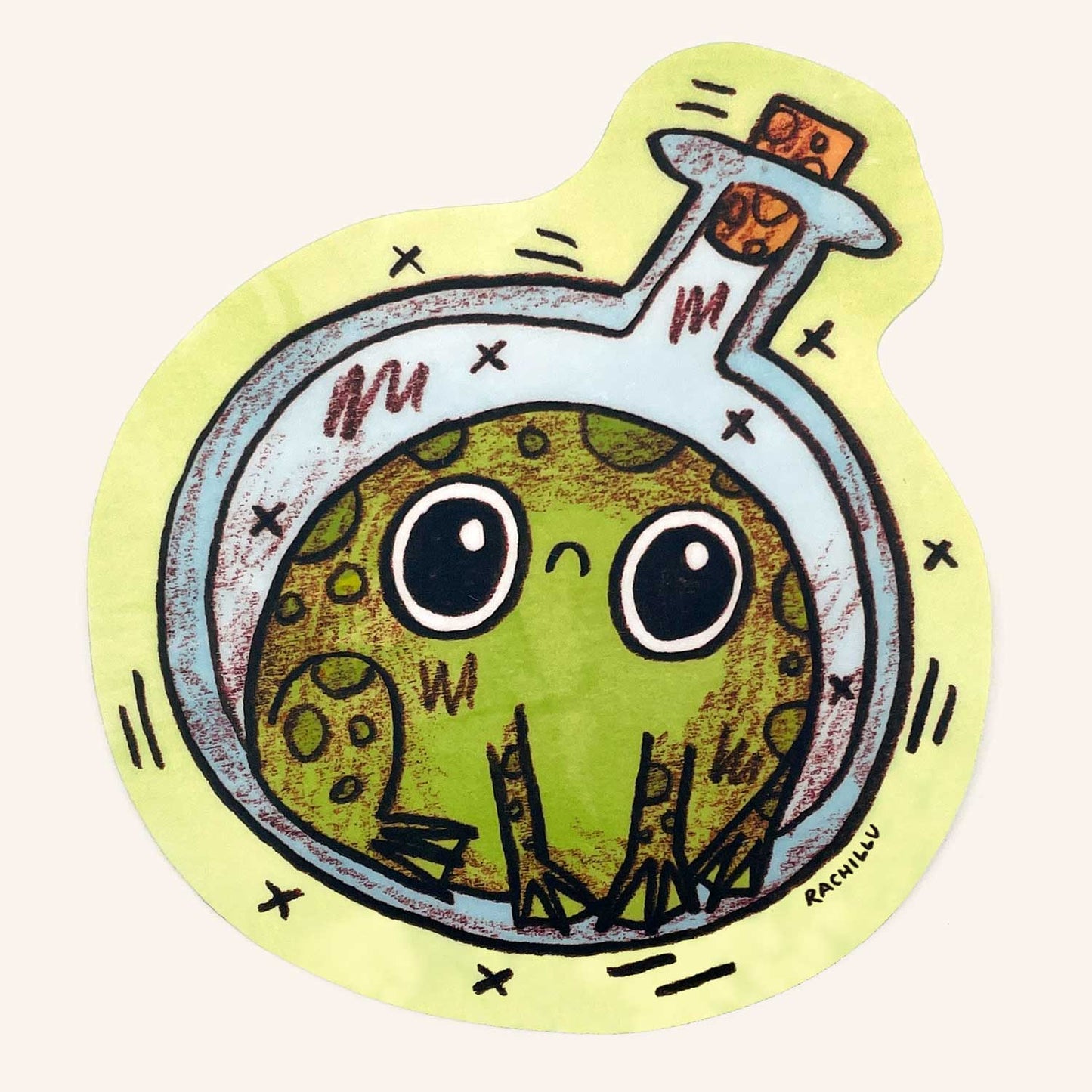 Sad Frog Sticker