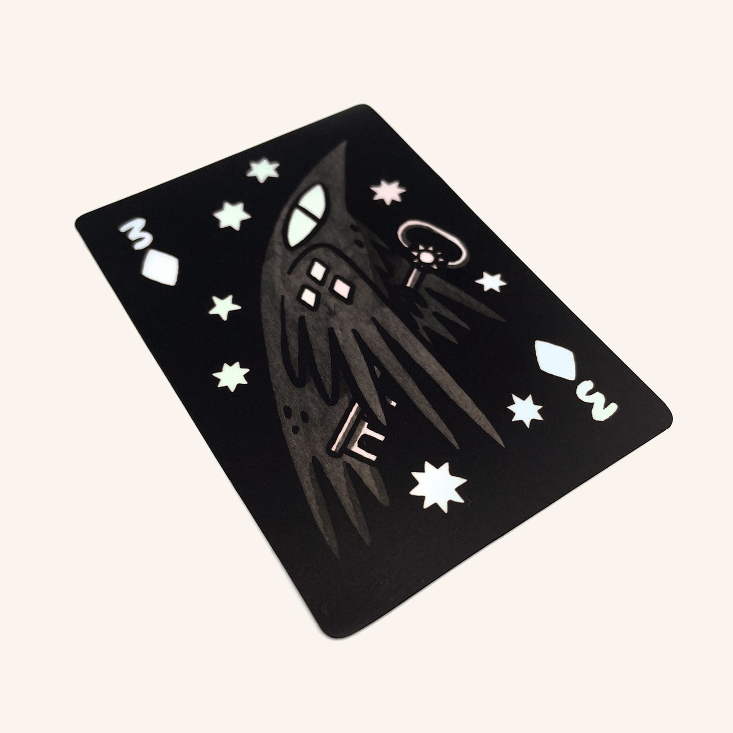 Poker Card Crow Sticker