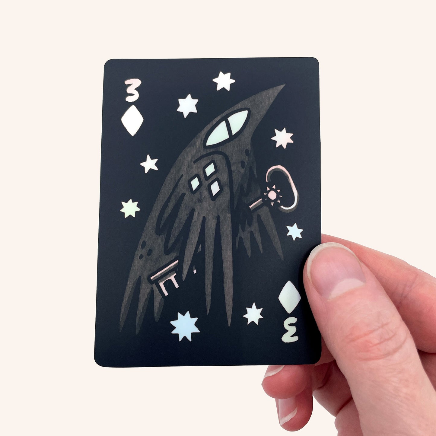 Poker Card Crow Sticker