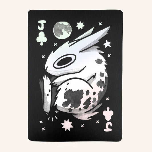 Moon Rabbit Playing Card Sticker