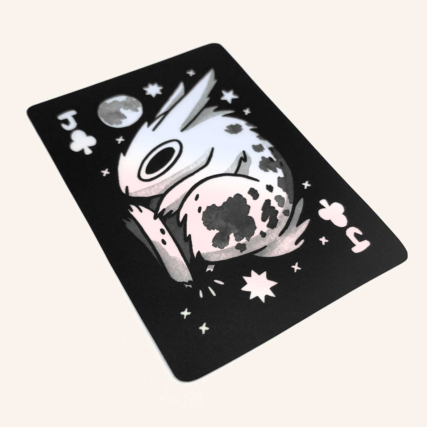 Moon Rabbit Playing Card Sticker