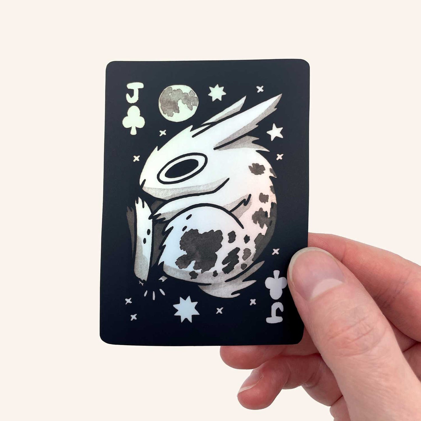 Moon Rabbit Playing Card Sticker