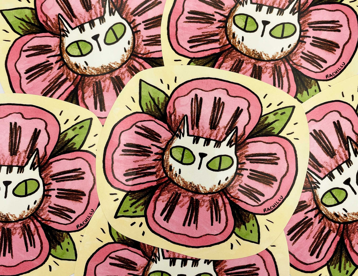 Flower Cat Sticker