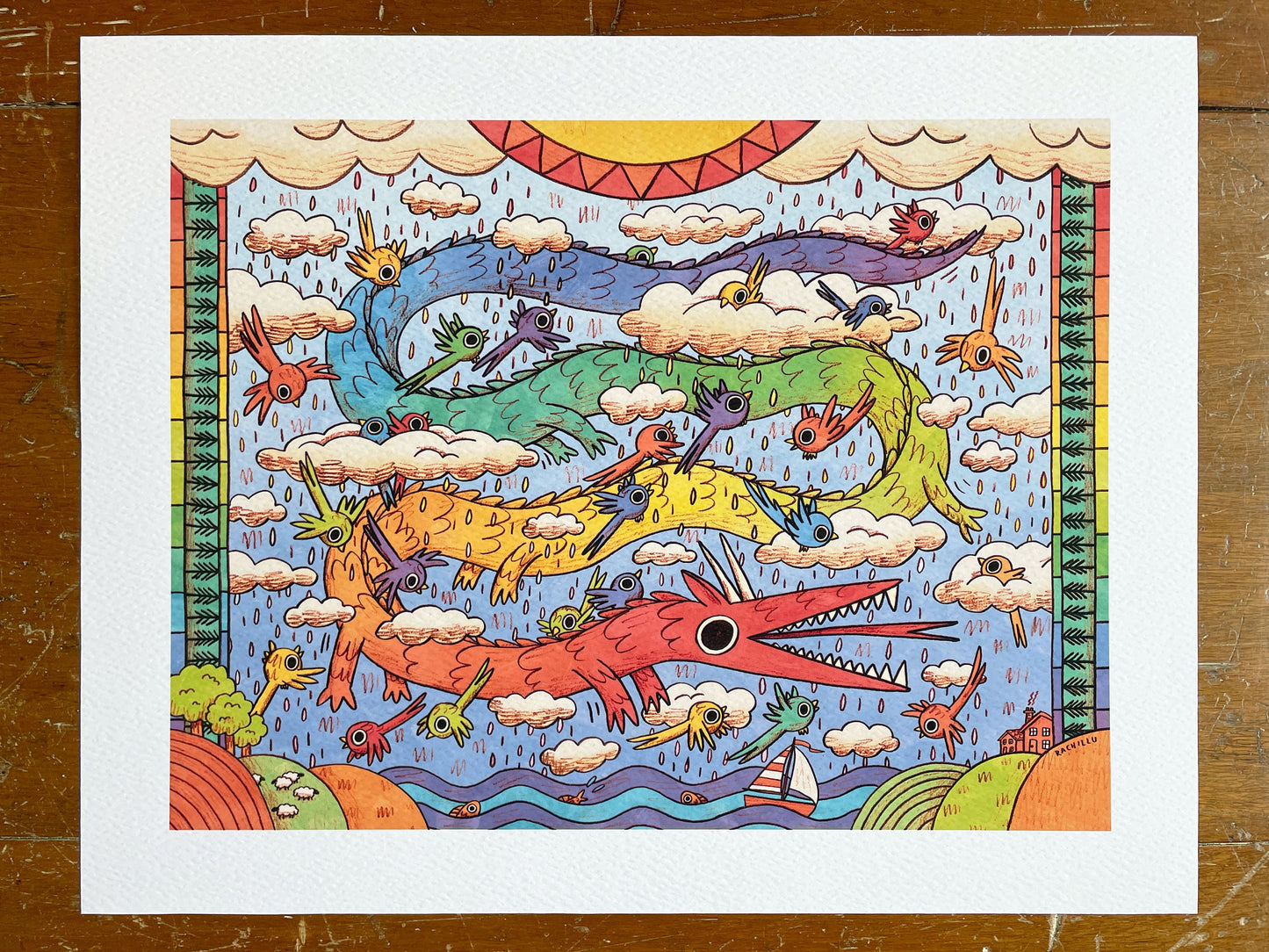 Rainbow Dragon art print