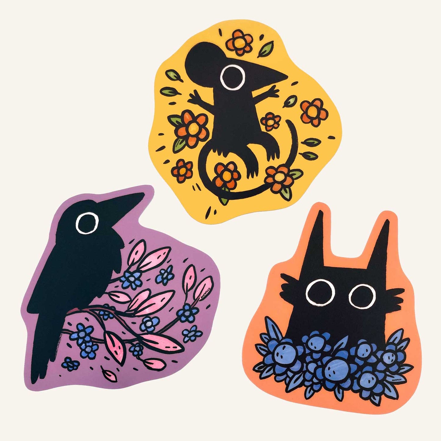 Ink Animals Sticker Set