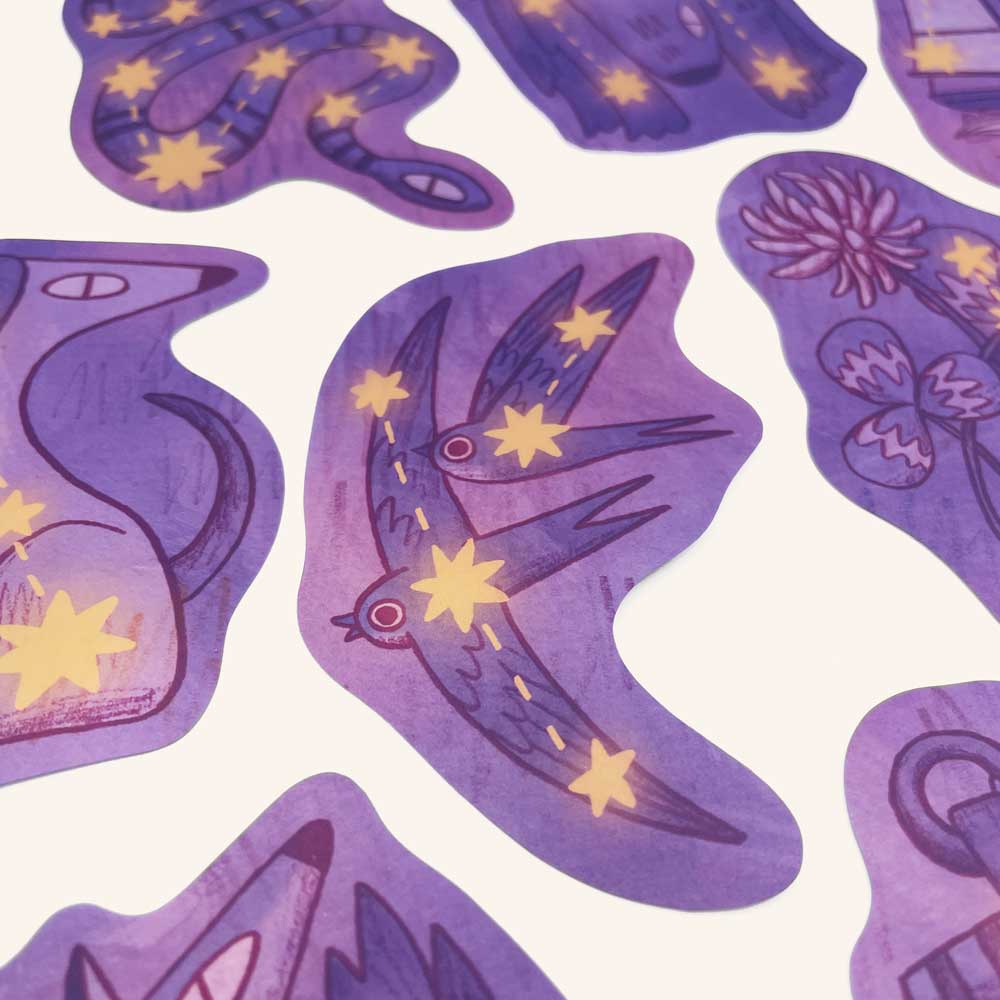 Stargazer's Lenormand Holo Sticker Set