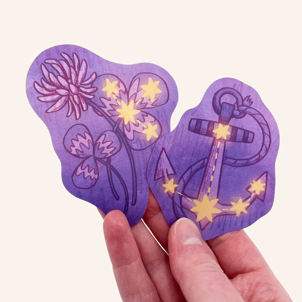 Stargazer's Lenormand Holo Sticker Set