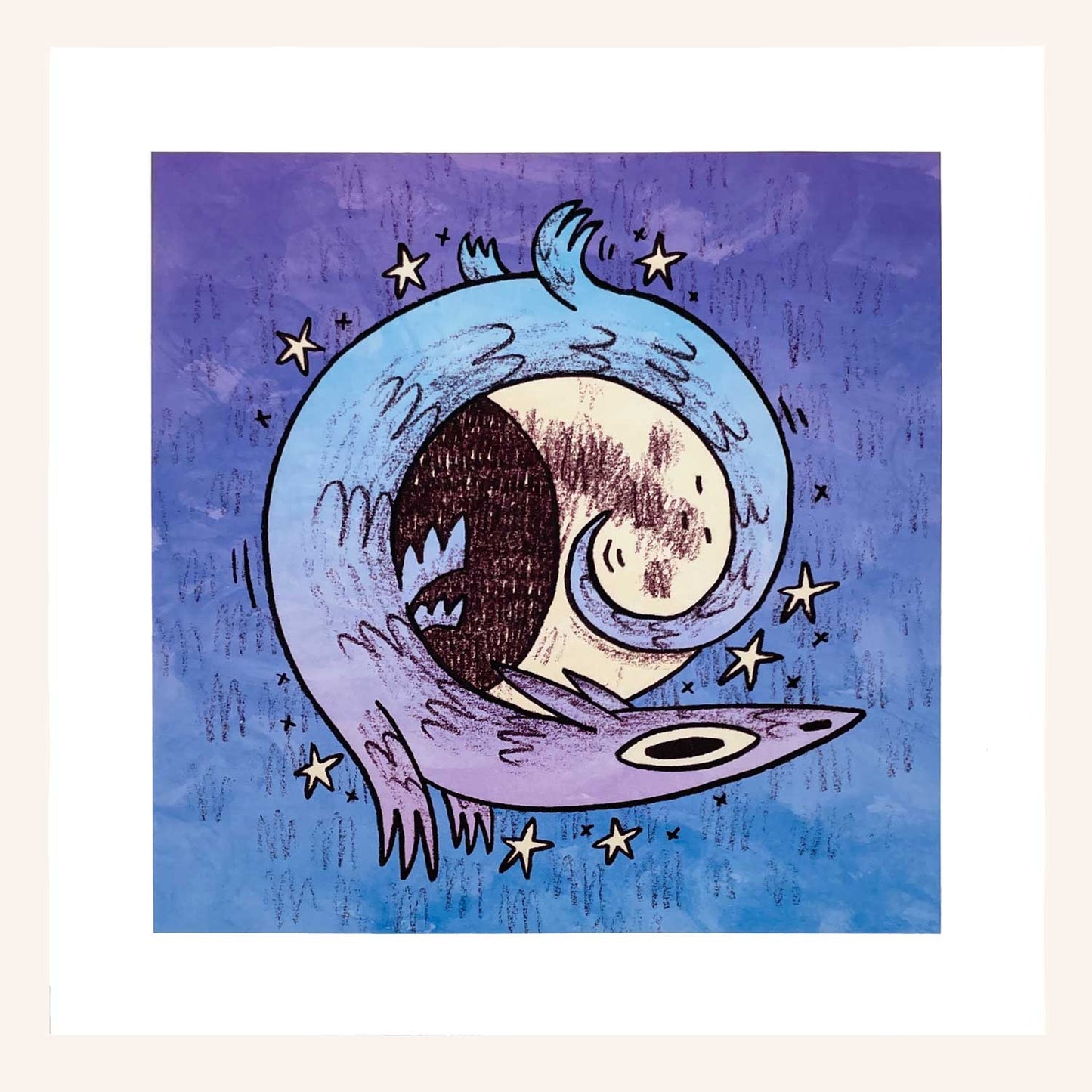 Moon Dragon art print