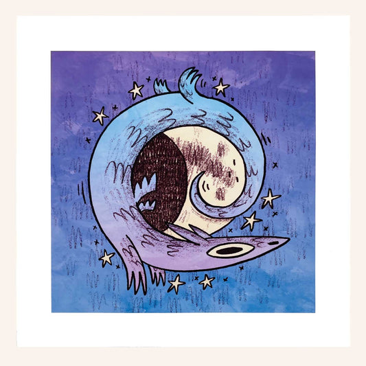 Moon Dragon art print