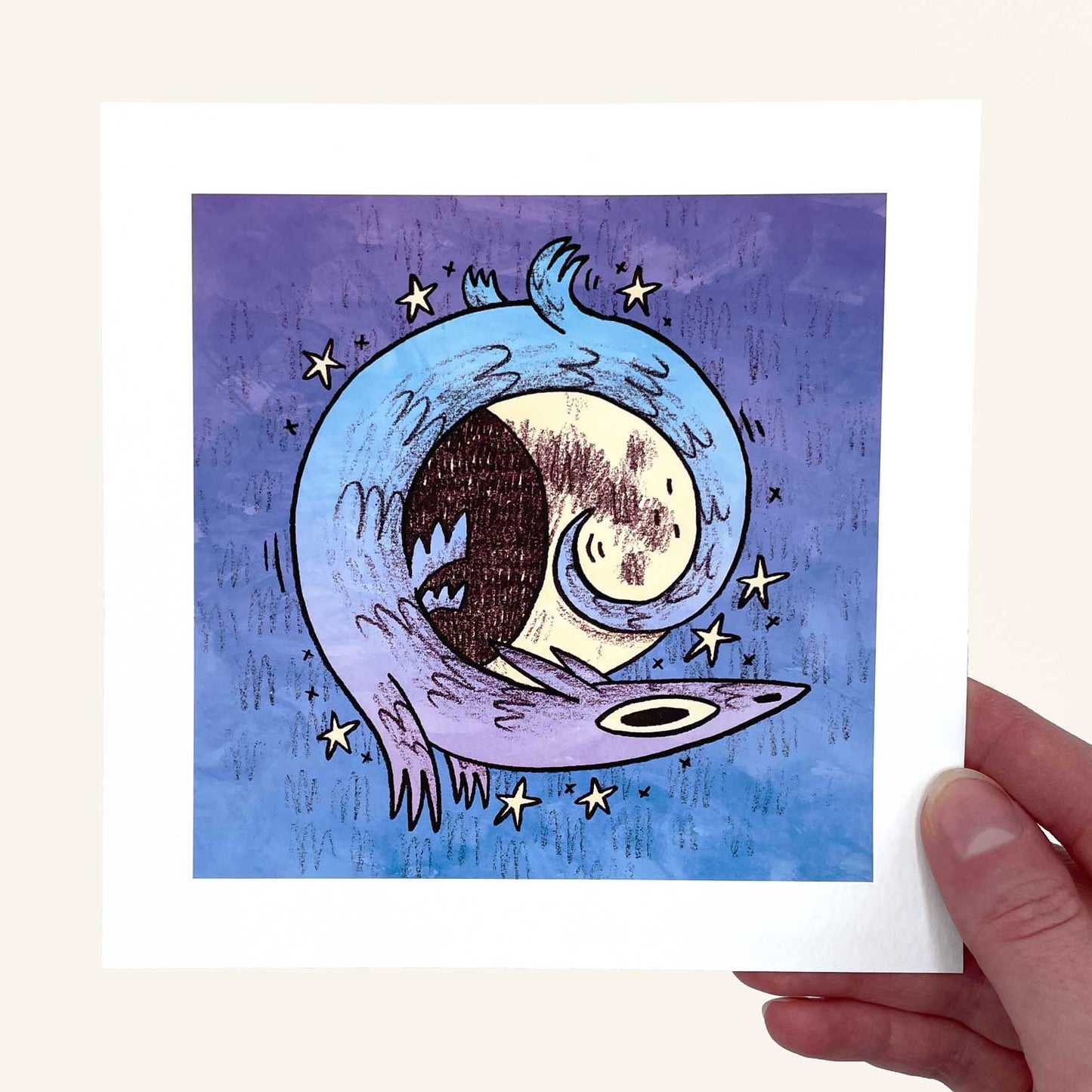 Moon Dragon art print