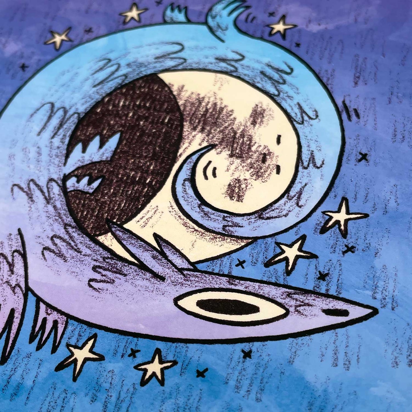 Moon Dragon art print