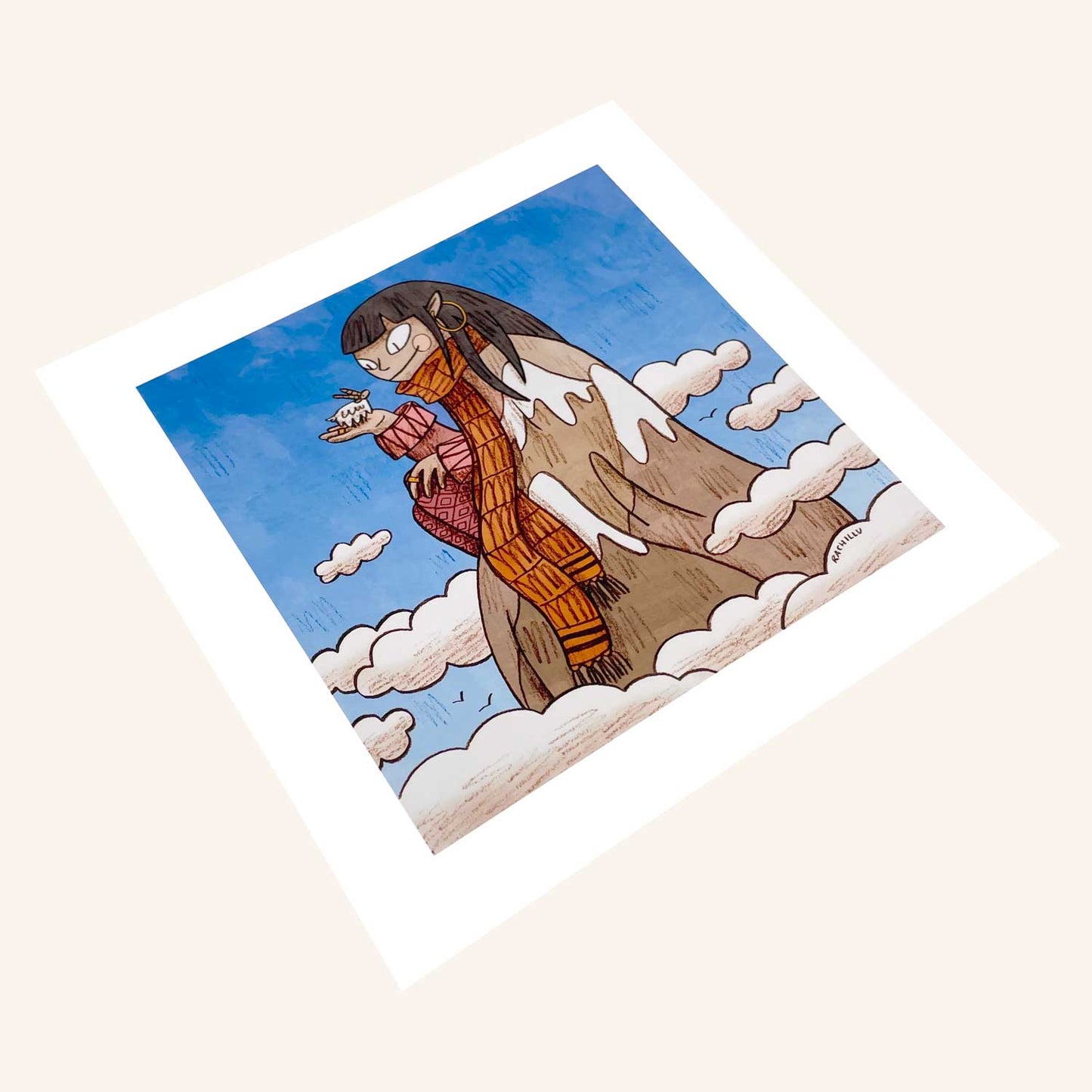 Mountain and Goat art print