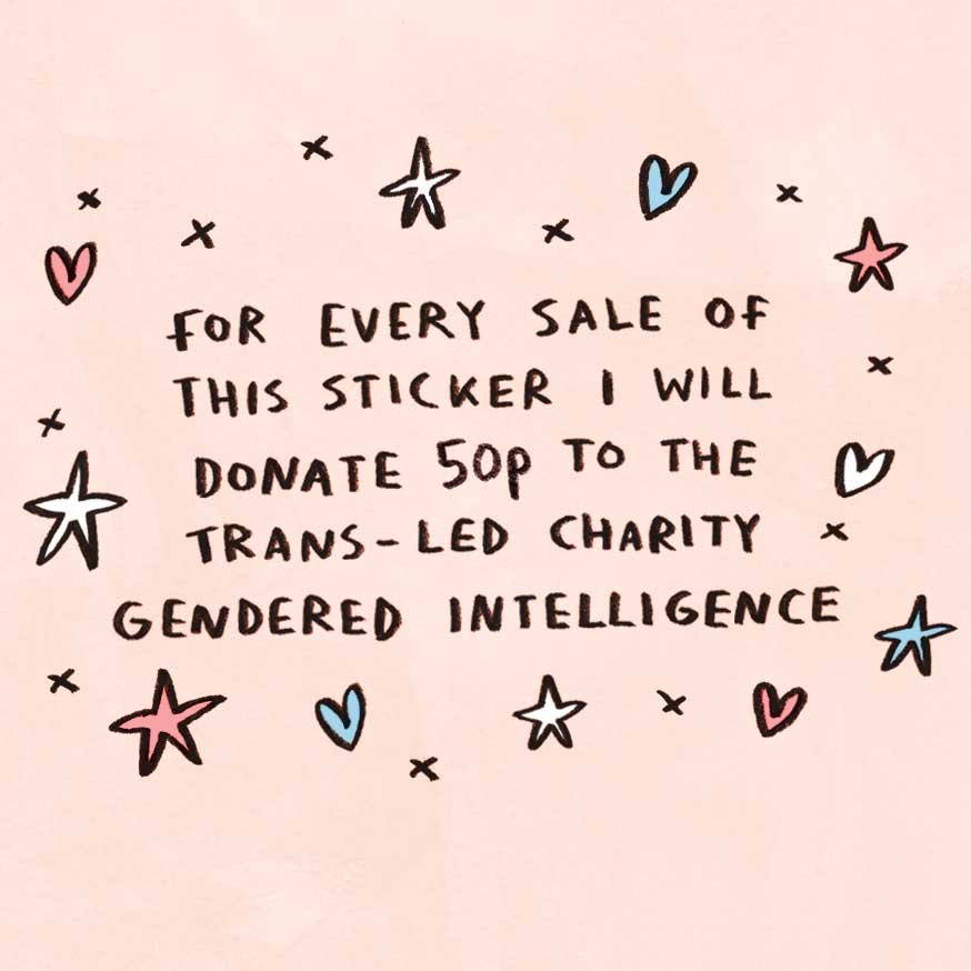 Transgender Mug Cat Sticker