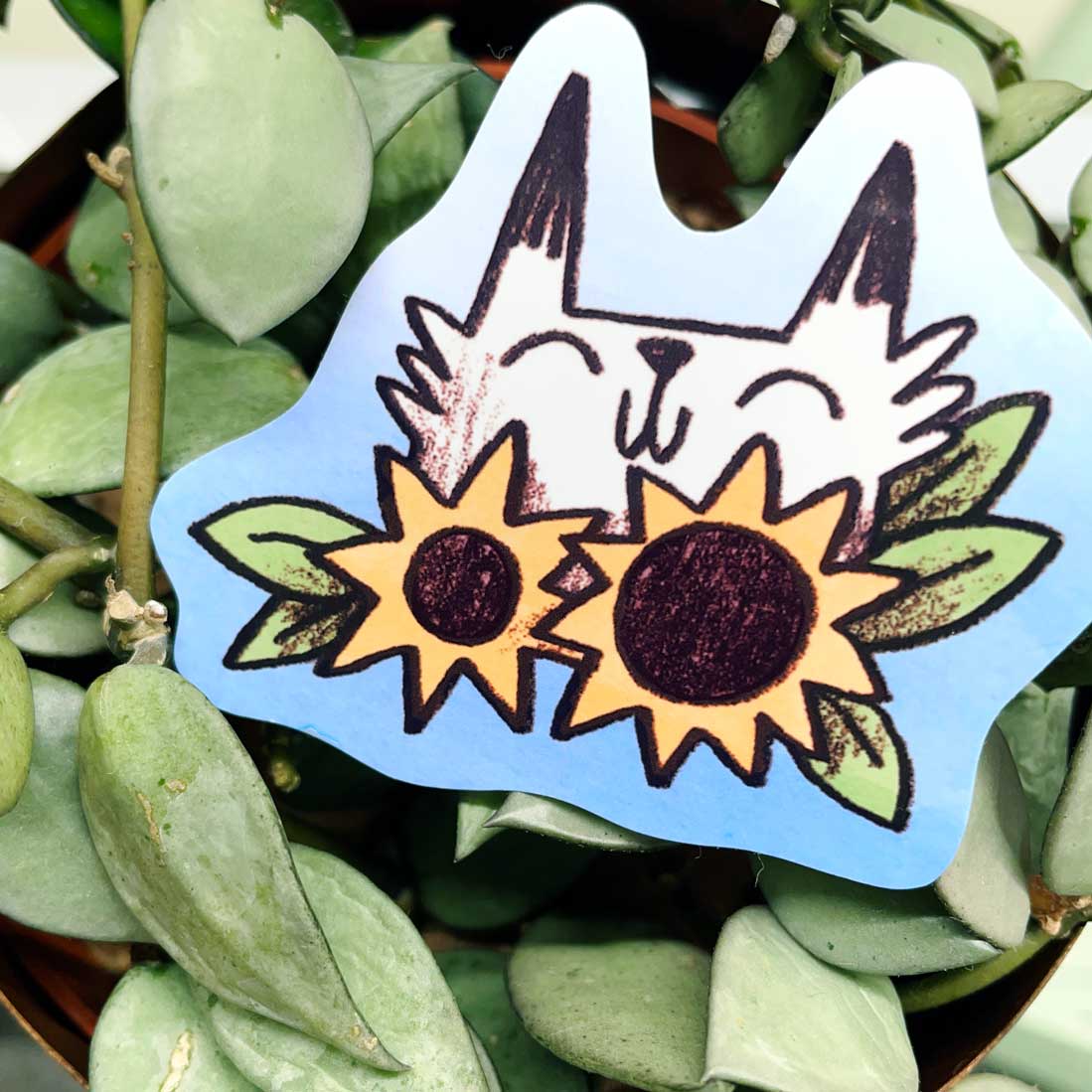 Plant Cats sticker set
