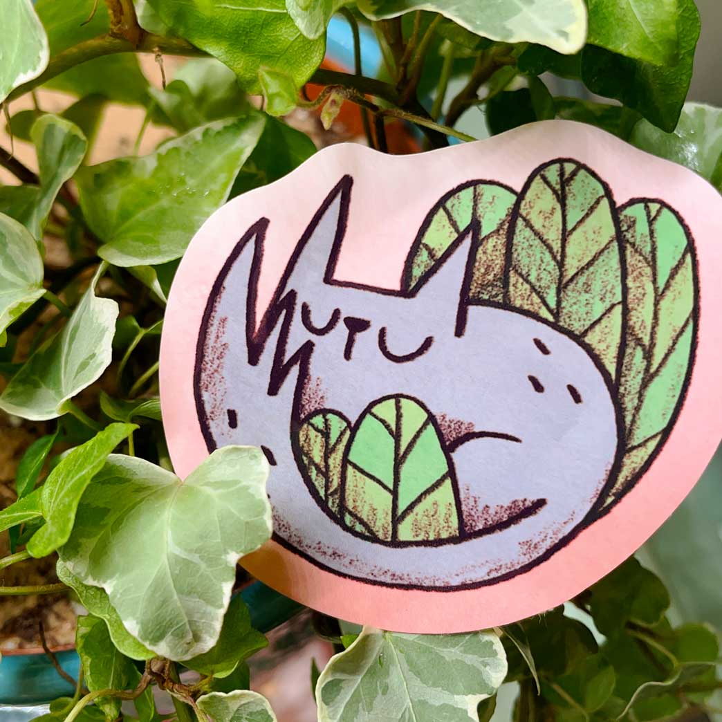 Plant Cats sticker set