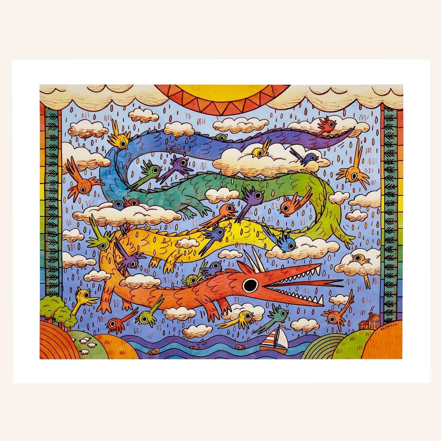 Rainbow Dragon art print