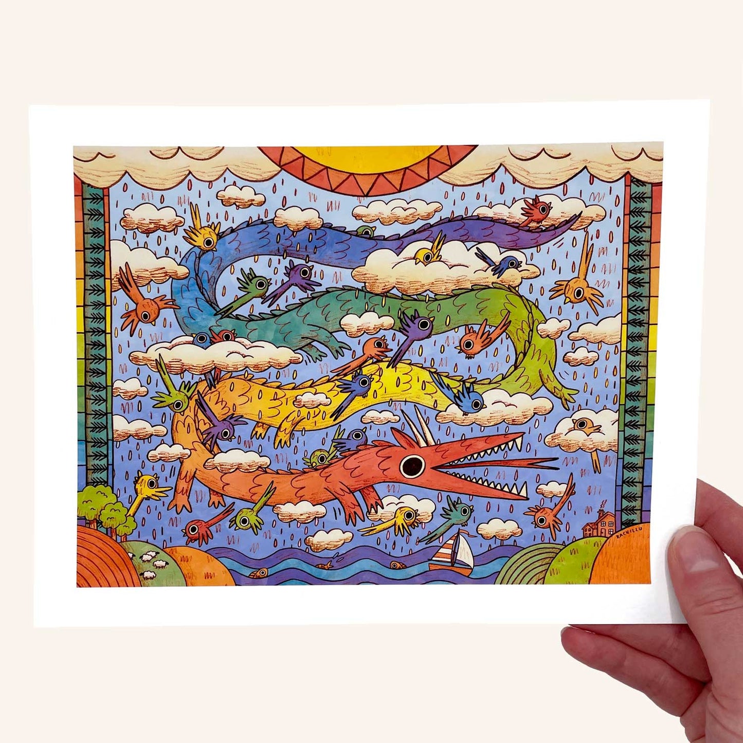 Rainbow Dragon art print