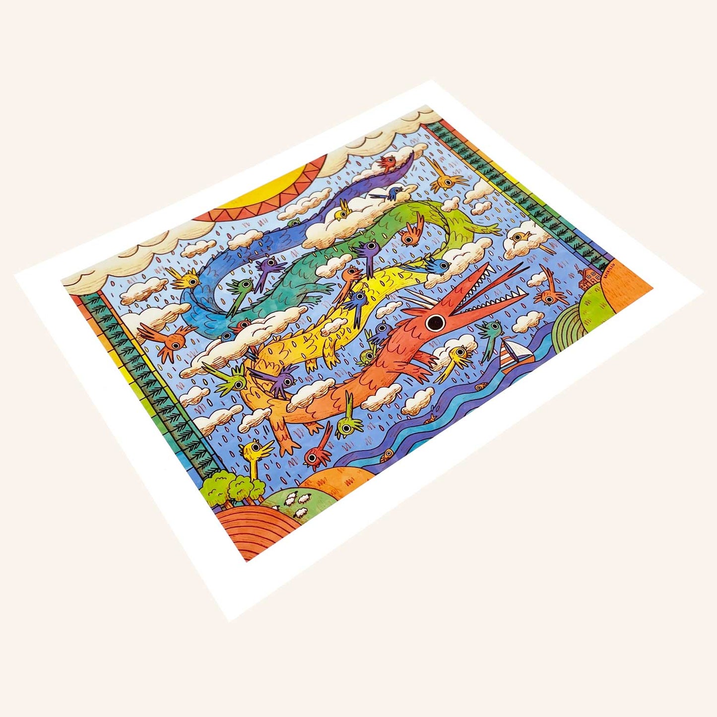 Rainbow Dragon art print