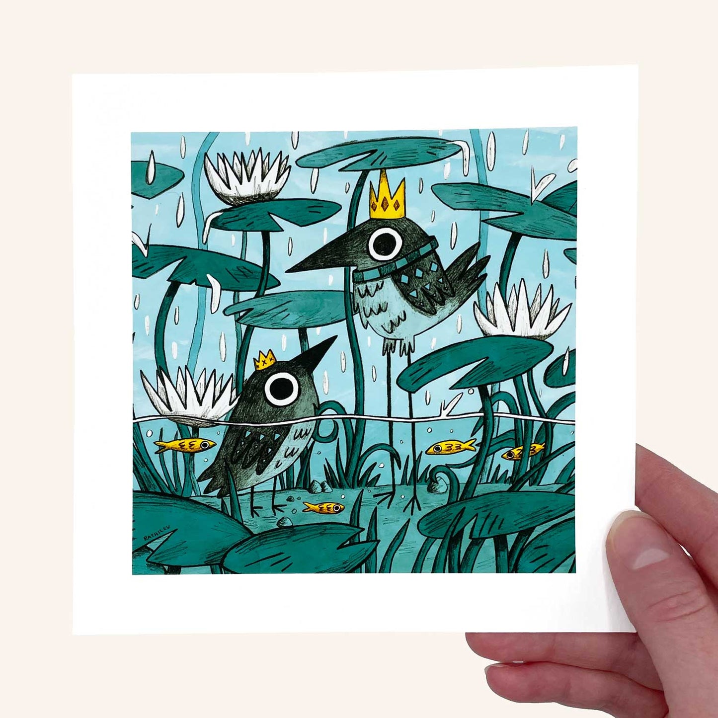 Rainy Day in Bird Kingdom Art Print