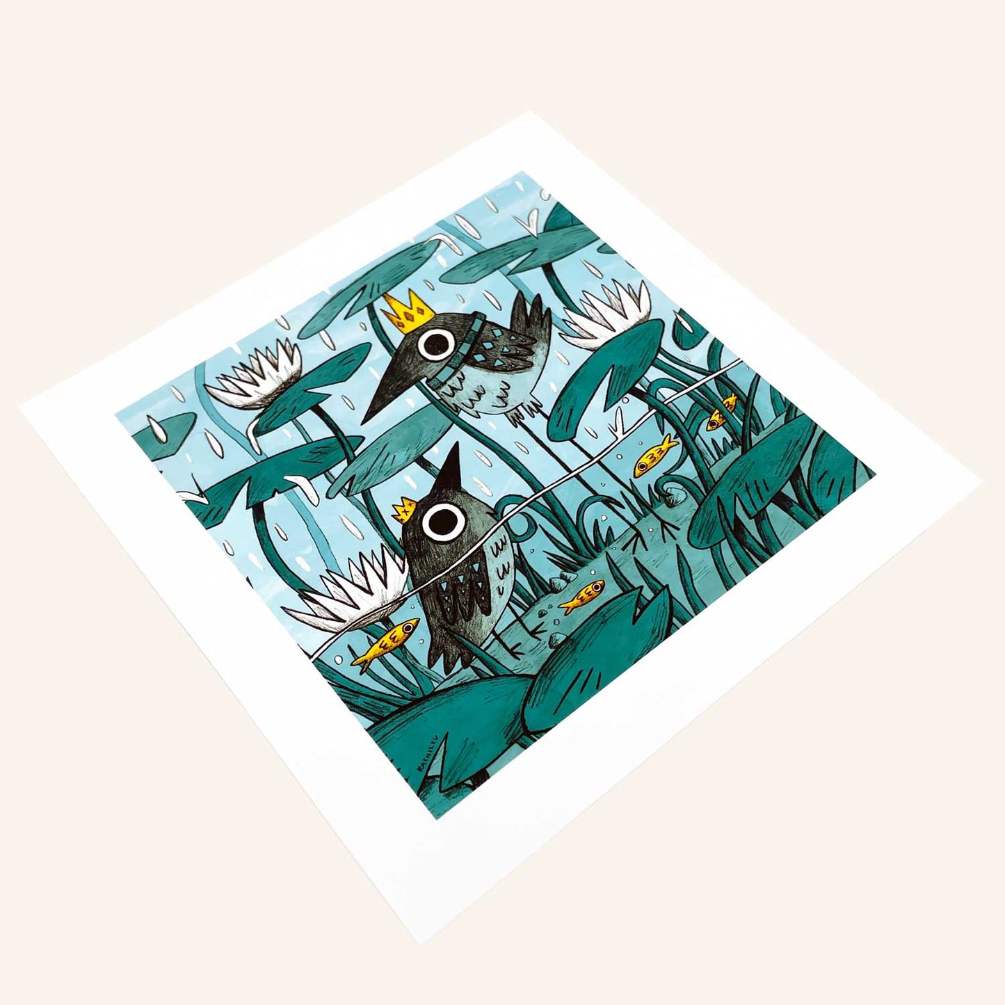Rainy Day in Bird Kingdom Art Print