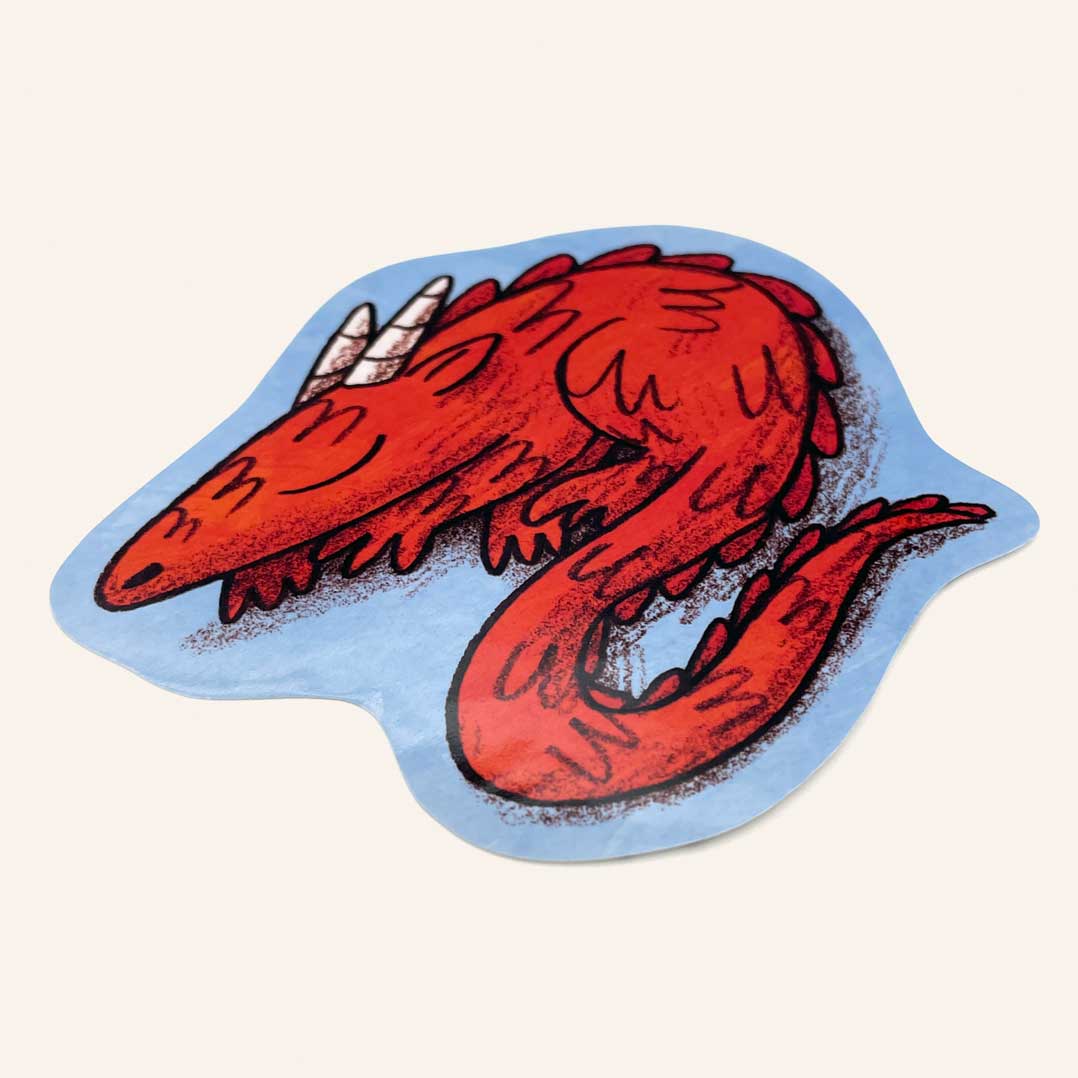 Sleepy Dragon Sticker