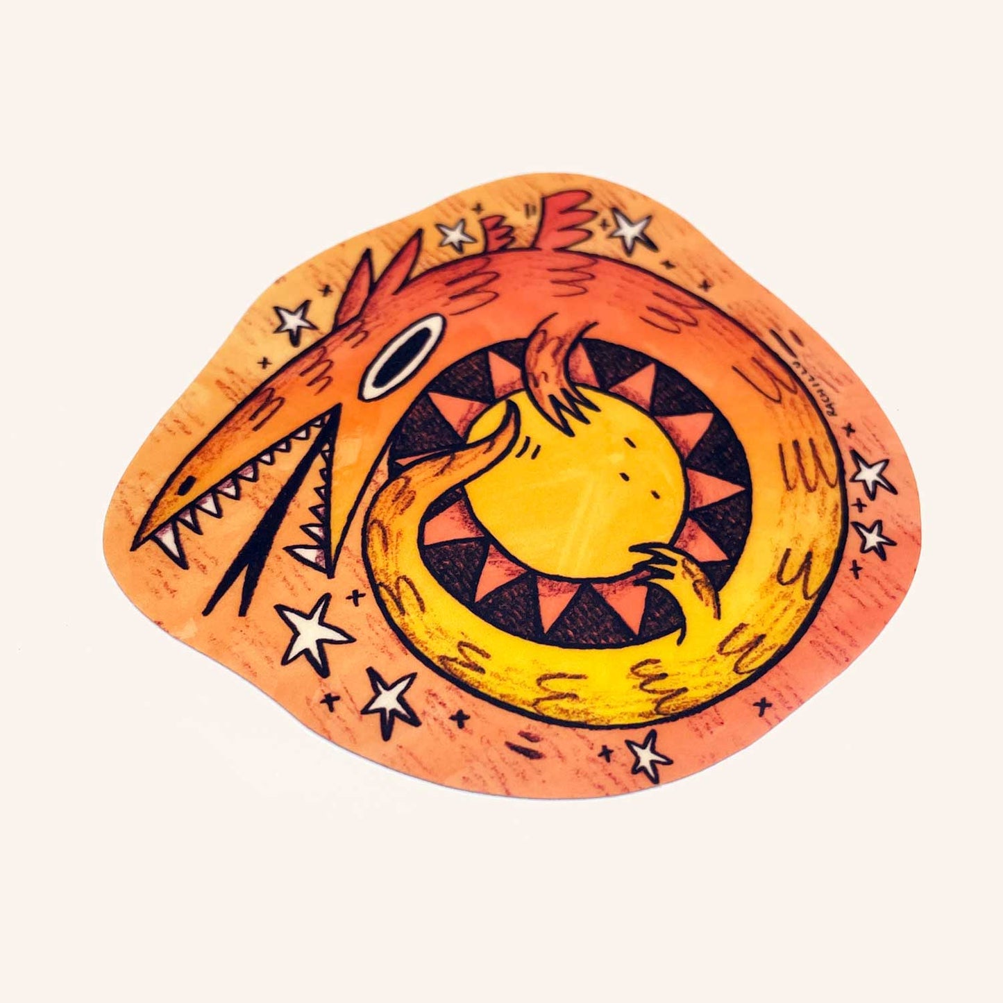 Sun Dragon Sticker
