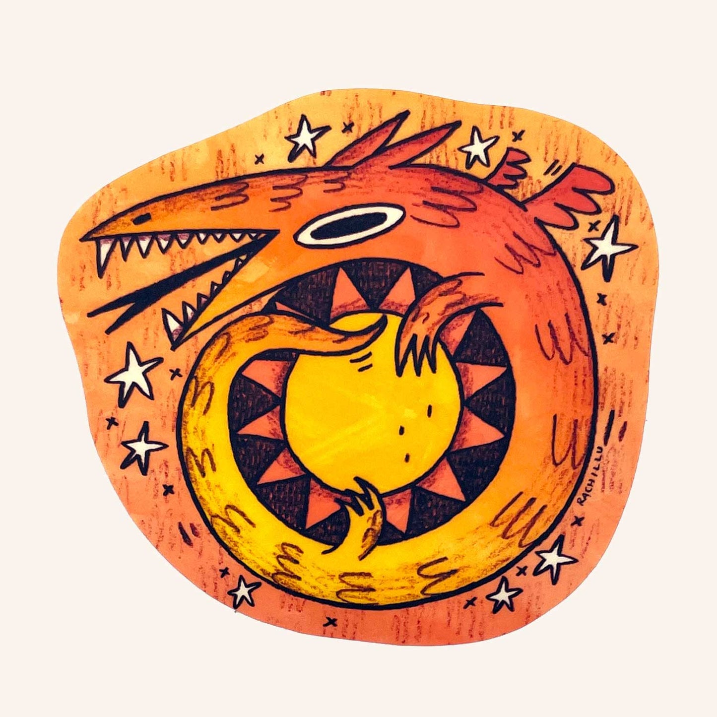 Sun Dragon Sticker