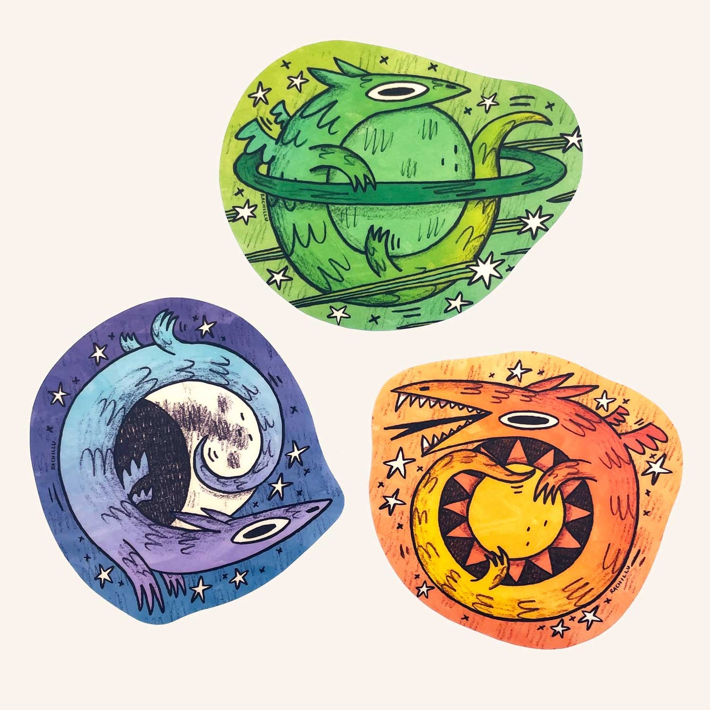 Sun Dragon Sticker