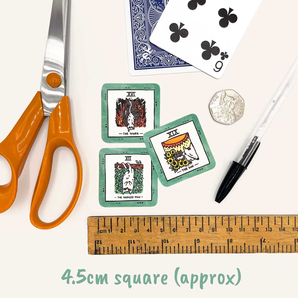 Mini Cat Tarot 24 Sticker Set