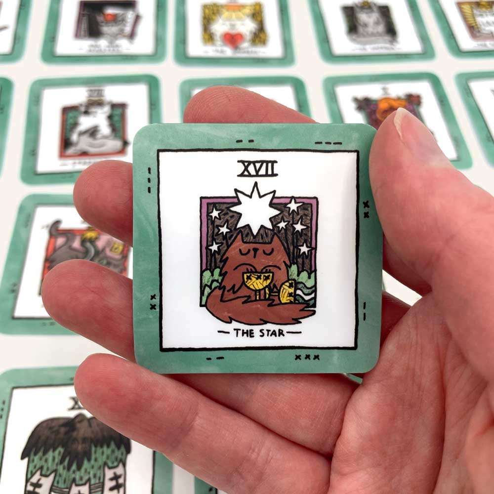 Mini Cat Tarot 24 Sticker Set