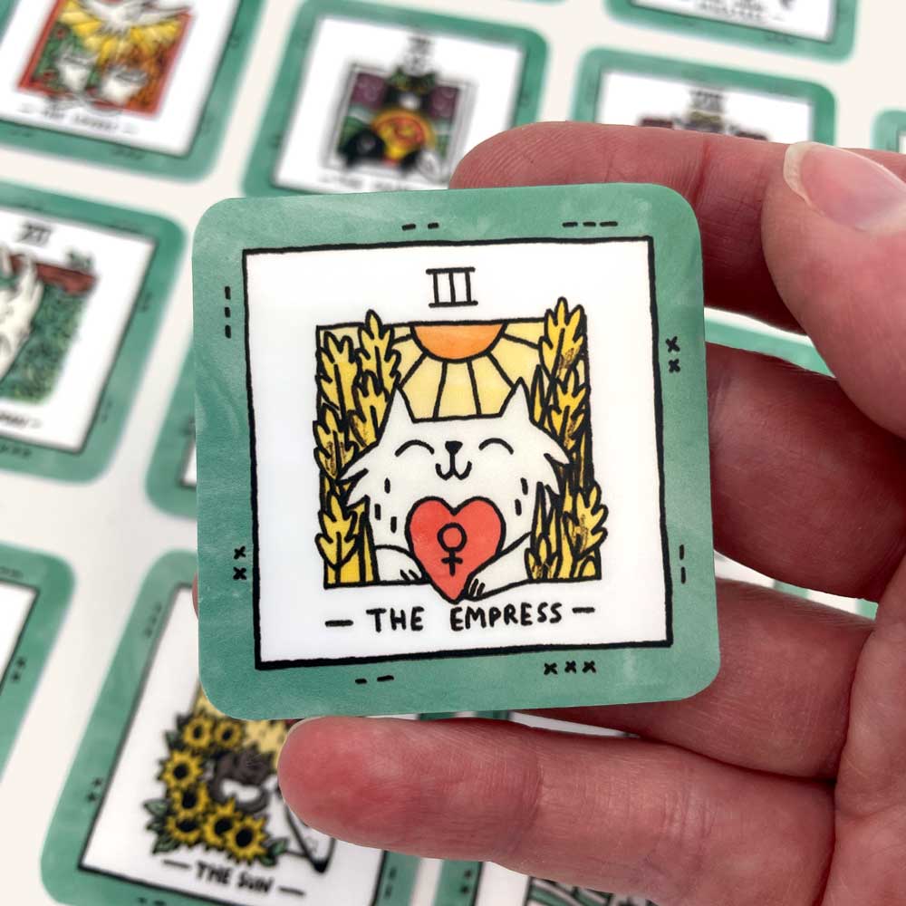 Mini Cat Tarot 24 Sticker Set