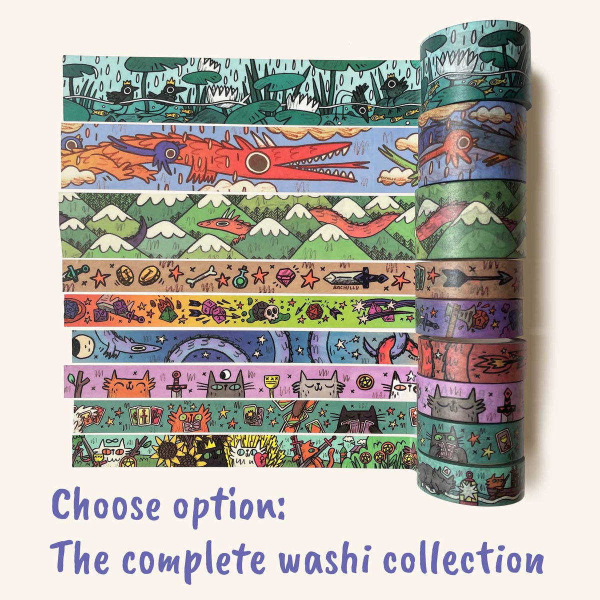 Dragons and Birds Washi Tape Pack